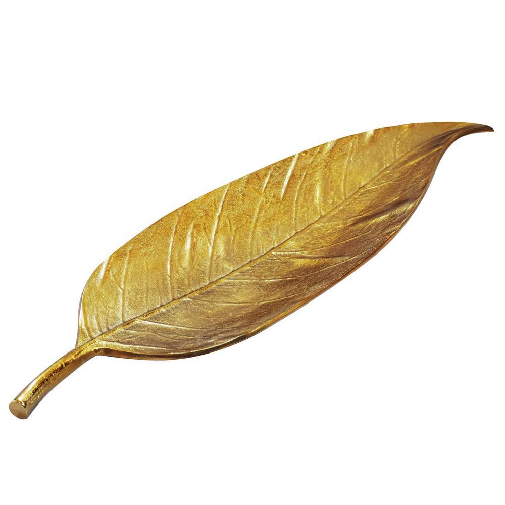 Blattdesign-Schale in Goldfarben - Badryca