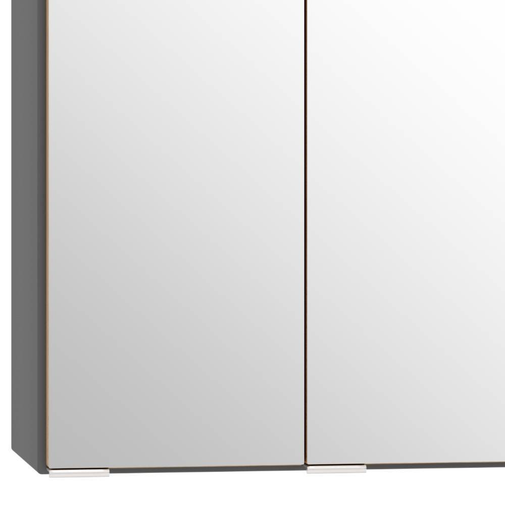 60cm Badezimmer-Spiegelschrank in Mattgrau - Reill
