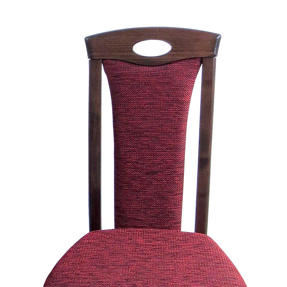 Elegante Esszimmer Stühle in Rot Nelly & Nussbaum (2er Set)