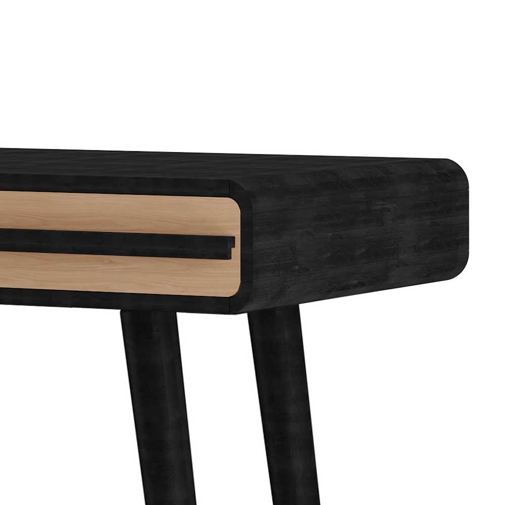 Design Schreibtisch in Schwarz mit Eiche - Diadani