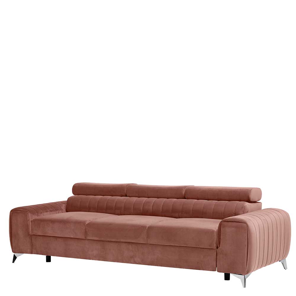 Wohnzimmersofa in Rosenholz Velours - Valverda