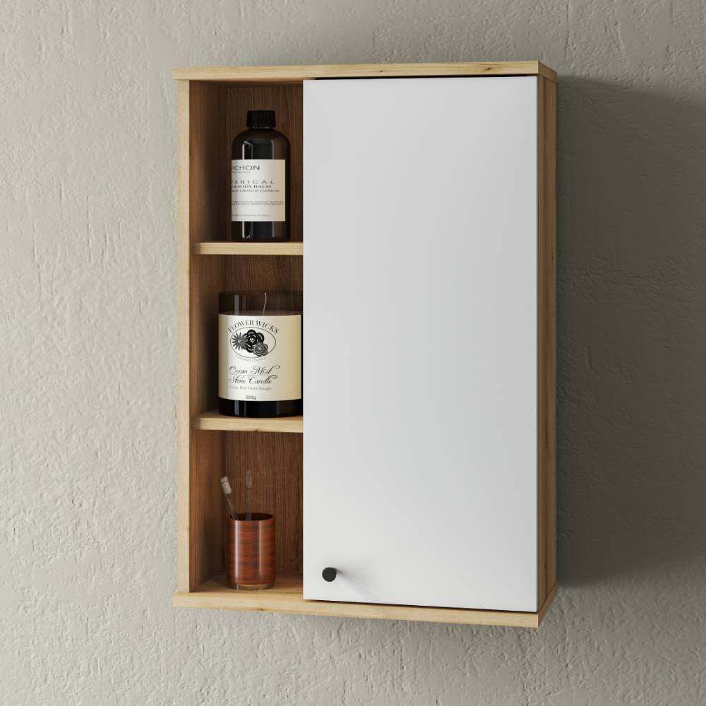 Badezimmer Hängeschrank in Weiß - Naviron
