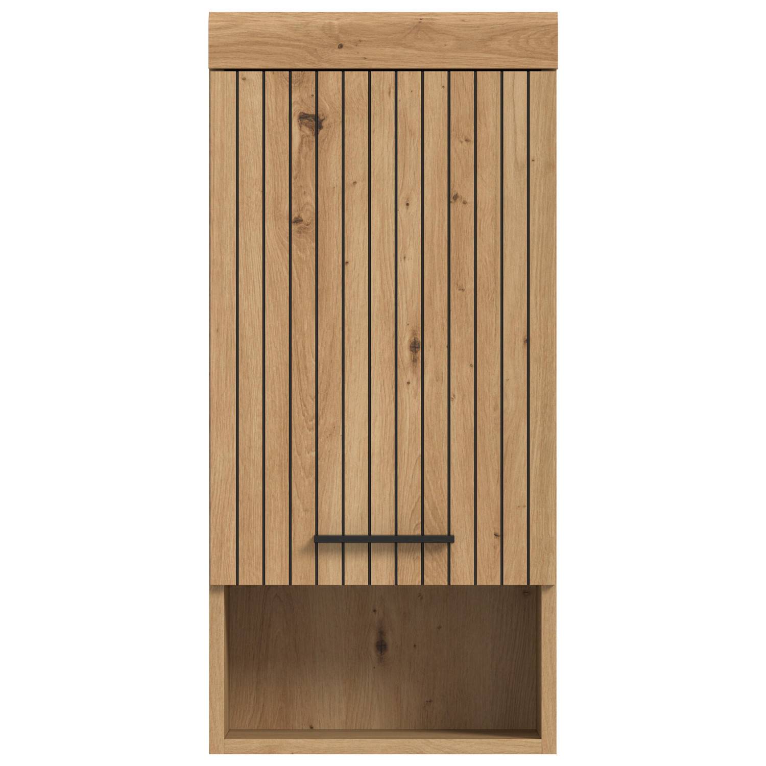 Schmaler Hängeschrank Bad in Artisan Holzoptik - Lasewood