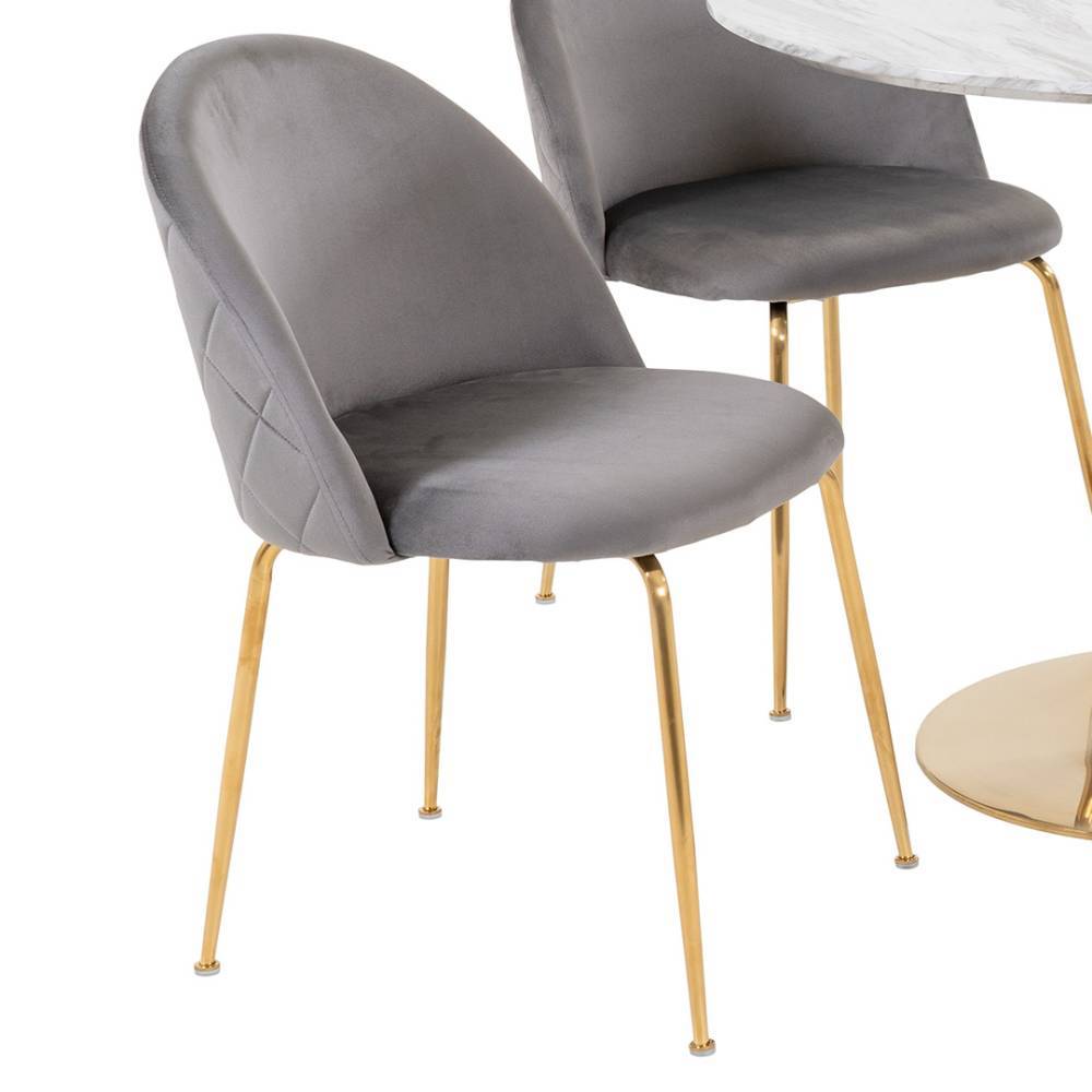 Runder Tisch & vier Stühle Set - Zimarena (fünfteilig)