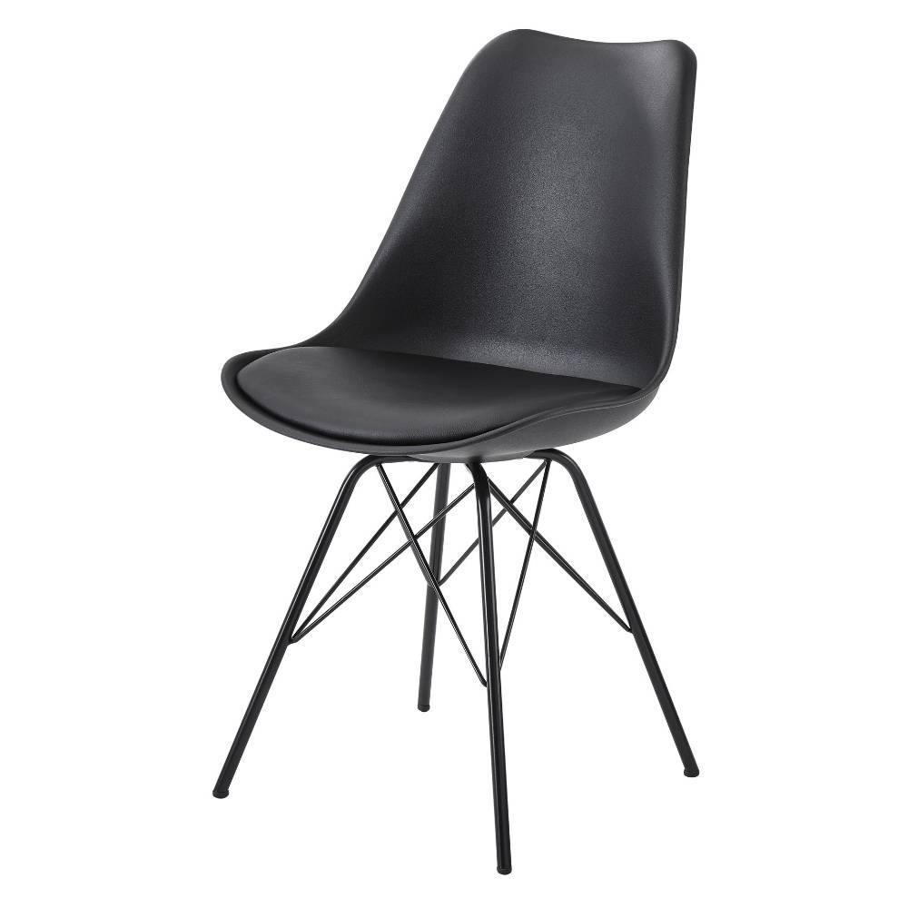 Esszimmer Schalenstuhl in Schwarz - Merle (2er Set)