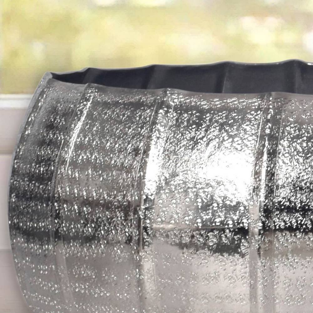 Blumentopf Duo in Silber - Lugres (zweiteilig)