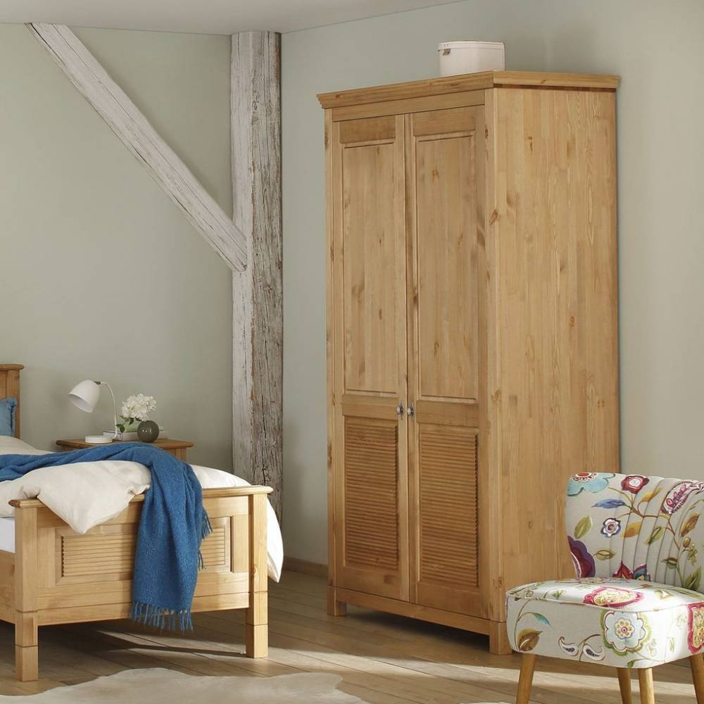2-türiger Schlafzimmerschrank aus Kiefer - Lavronica