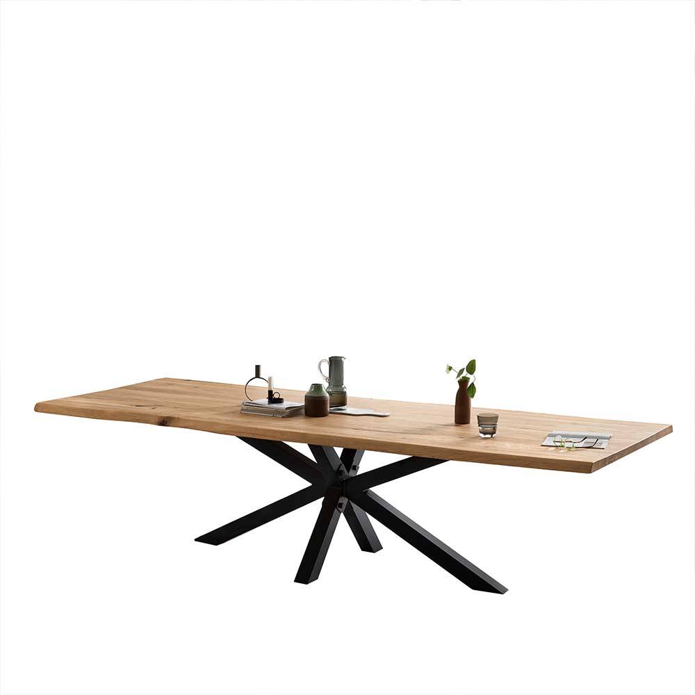 Tisch mit Eichenplatte Baumkante - Morienta