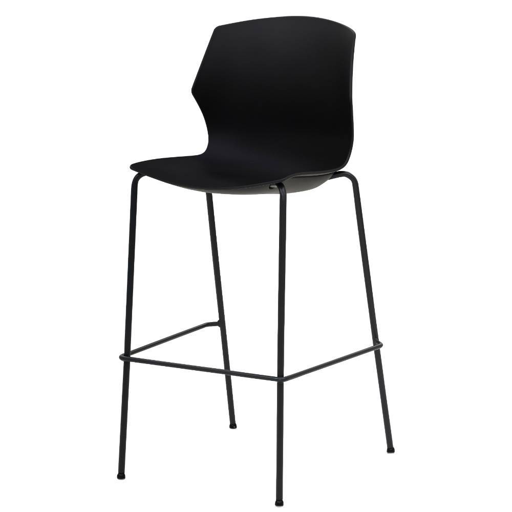 Barstühle mit Schalensitz in Anthrazit - Secionas (2er Set)