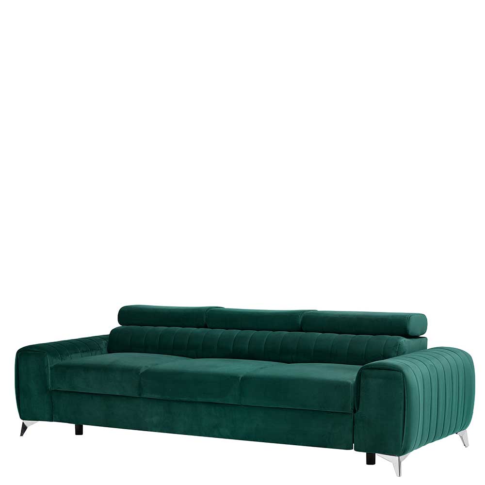 Federkern-Bettcouch in Dunkelgrün - Drujano