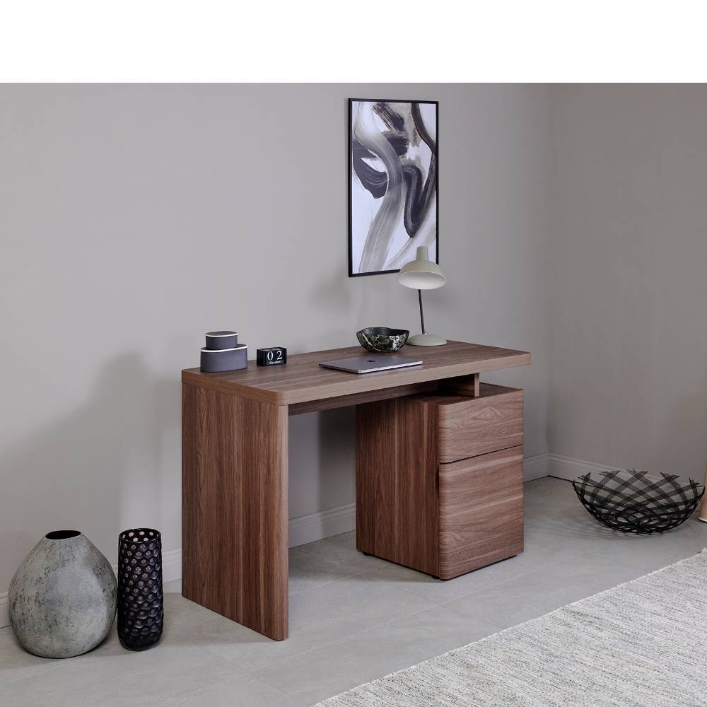 Home Office Schreibtisch in Walnuss Holzoptik - Wake