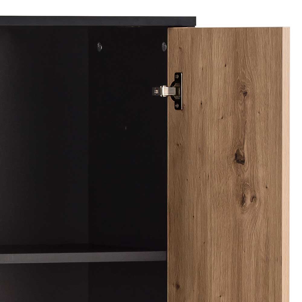 Aktenschrank in Wildeiche und Schwarz - Evasilica