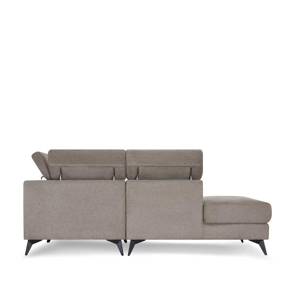 Fünfsitzer Eckcouch in Beige - Hisa
