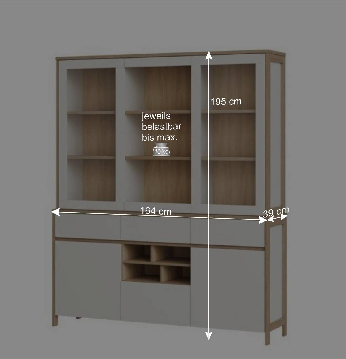 Skandi Buffetschrank in Weiß - Ovidio