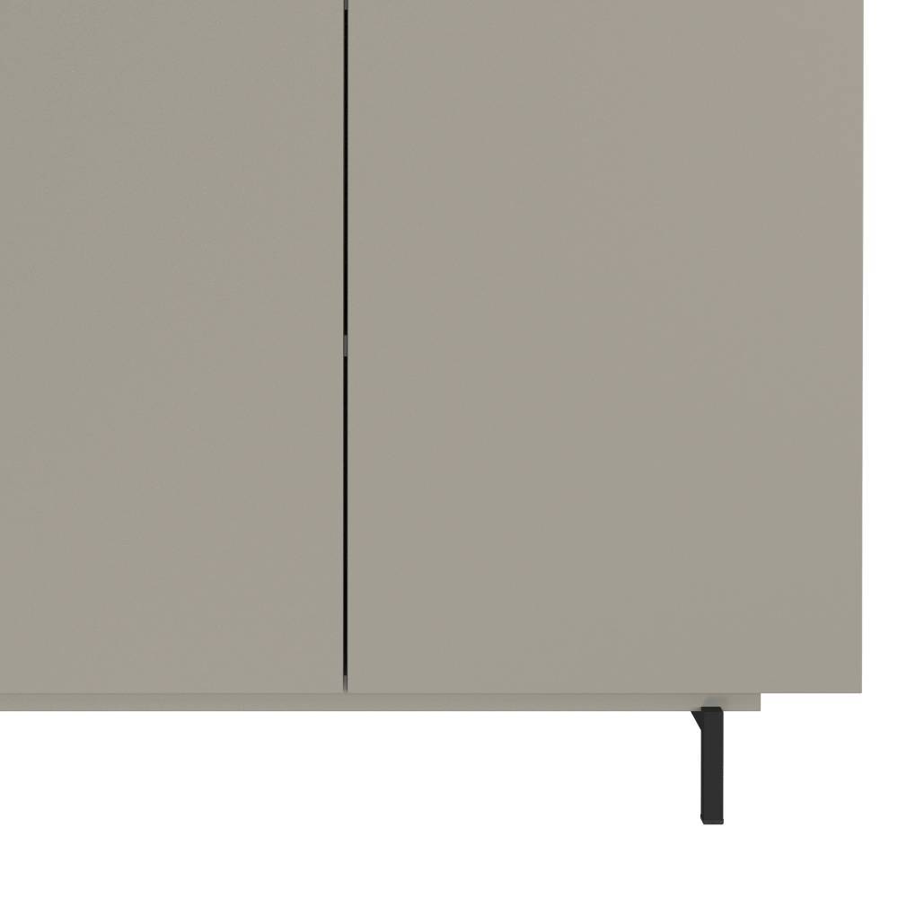 3-türiger Kleiderschrank in Grau - Suzanas