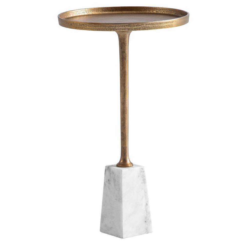 Design-Beistelltisch in Gold Aluminium Metall - Montuna