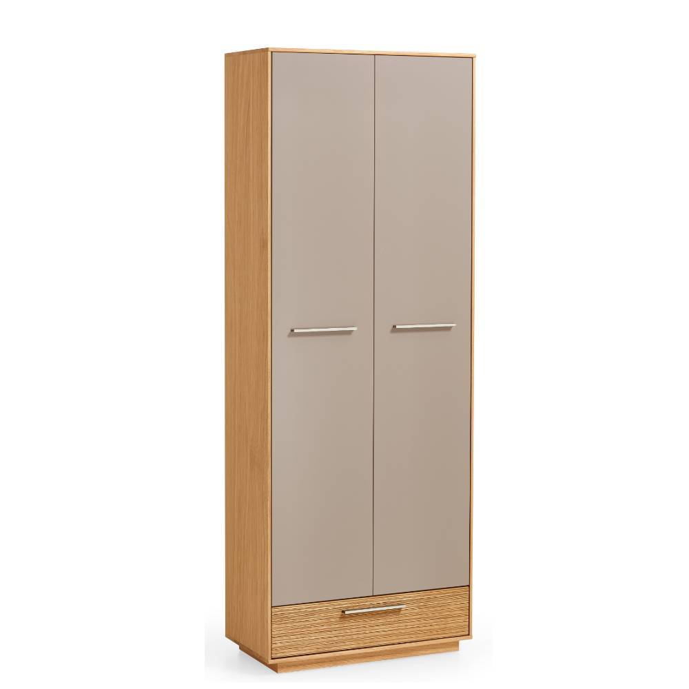 Schuhschrank in Taupe und Eiche Bianco - Barcelos
