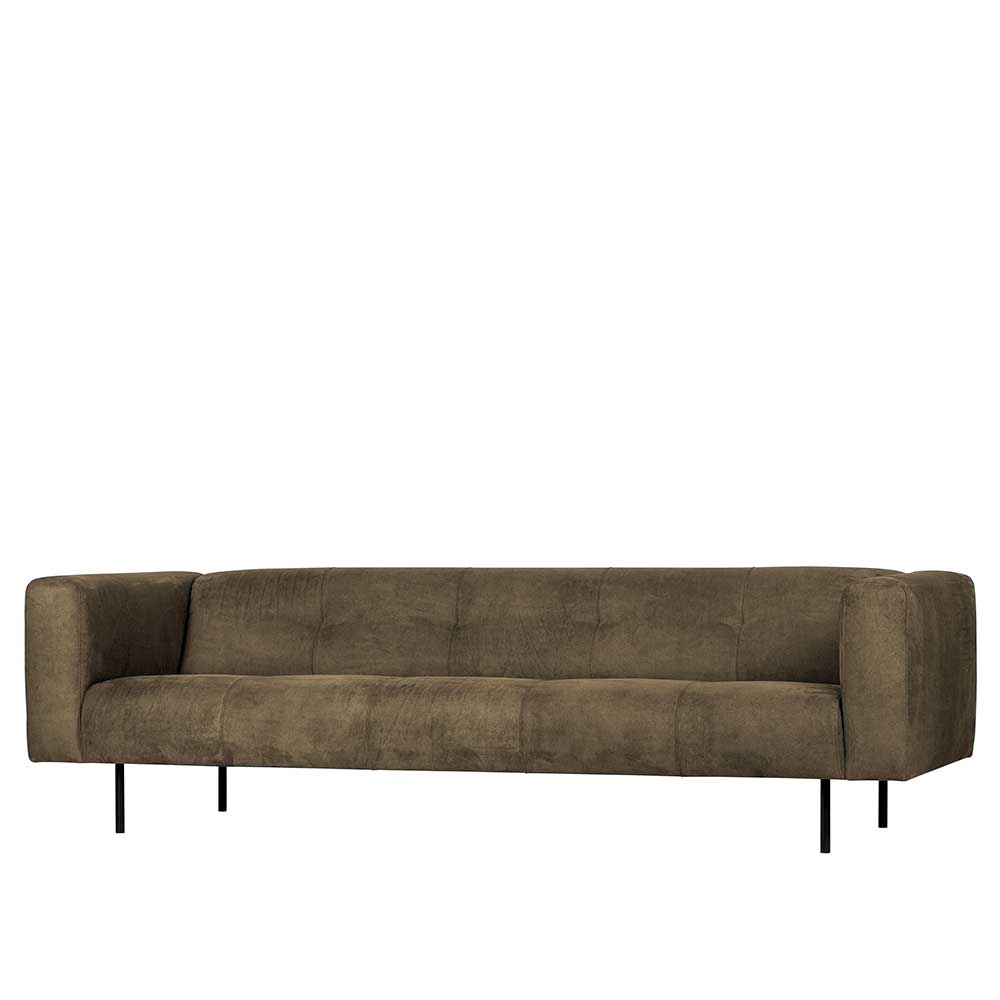 250cm breite 4-Sitzer Couch in Oliv Grün - Elonis