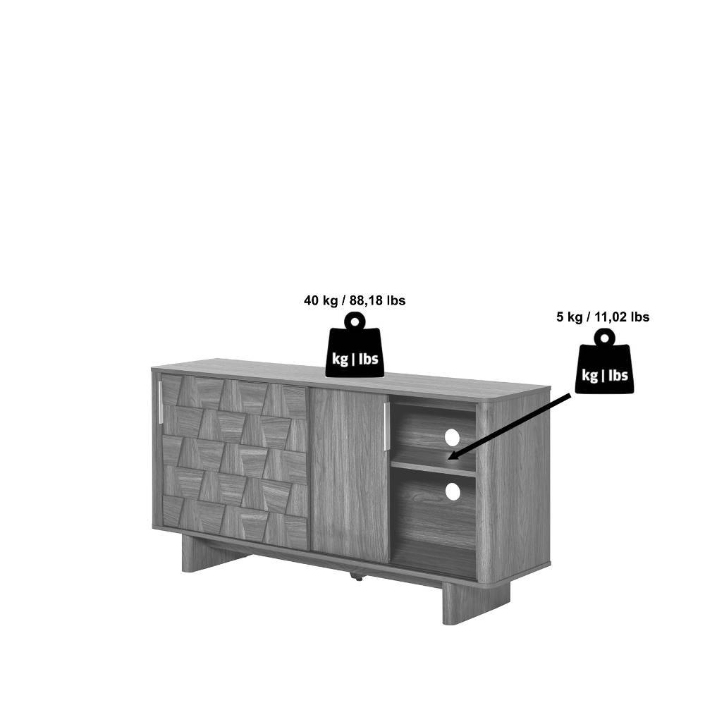 Design-Sideboard mit Schiebetüren - Montagne