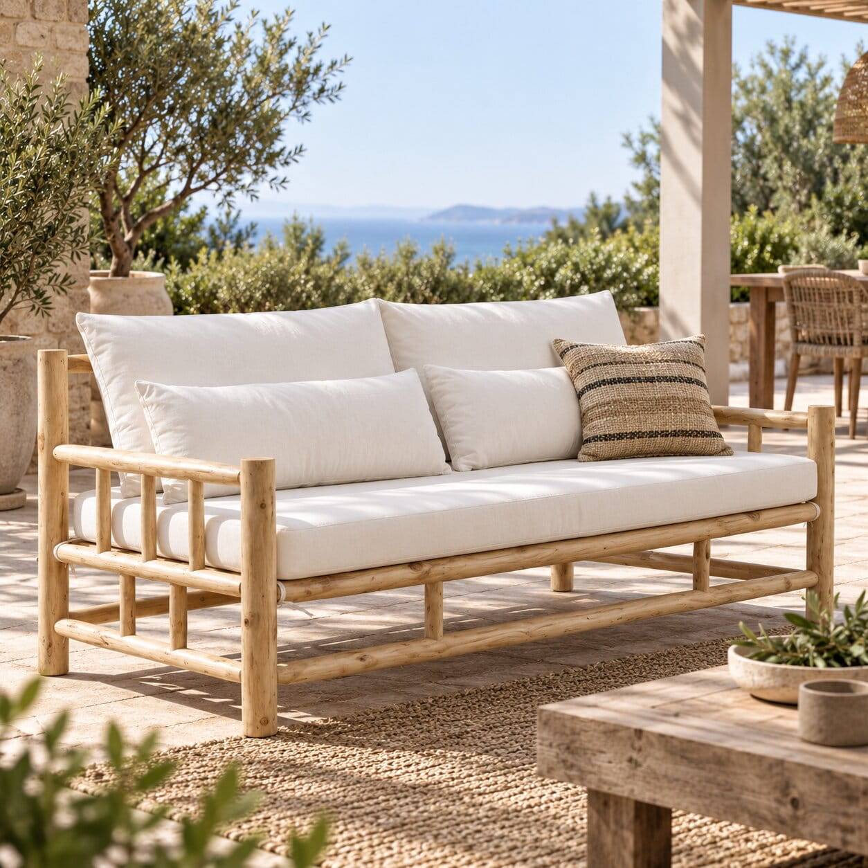 Outdoor Lounge-Sofa aus Teak Massivholz - Fredellia