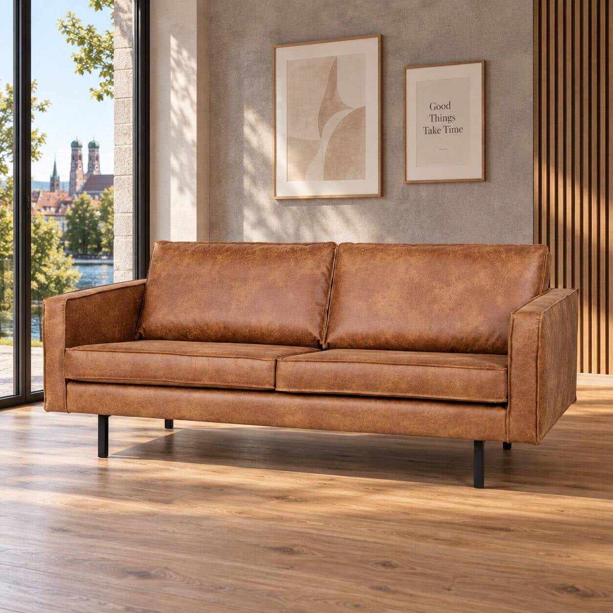 Loungecouch Adira in Cognac Braun