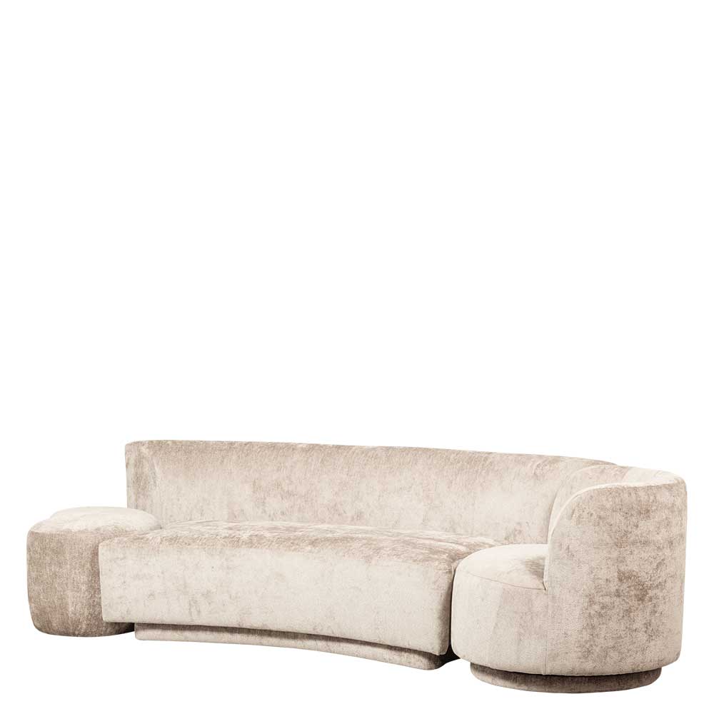 Modul Couch Sessel Hocker in Beige - Paryra (dreiteilig)