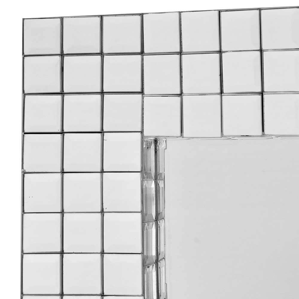60x90x4 cm Wandspiegel mit Mosaik Rahmen - Solu