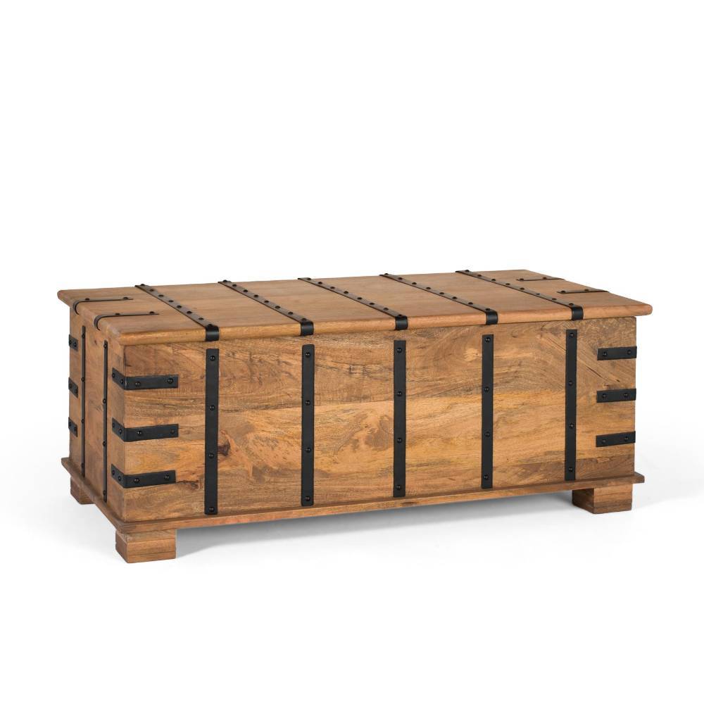 Truhen-Couchtisch mit hochklappbarer Tischplatte - Clipper