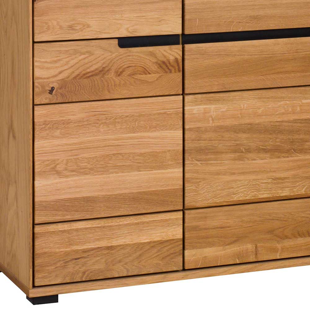 102x197x42 Wohnzimmerschrank mit Glas - 4-türig - Sennya