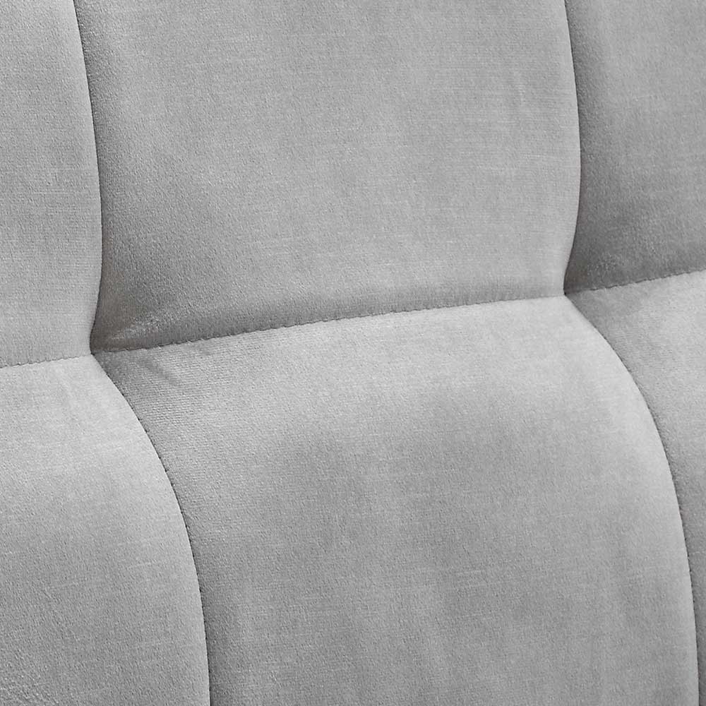 Esstisch Sofa in Grau Velours - Reymonda