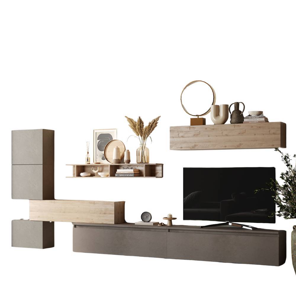 Design-Anbauwand Möbelset - Duclia (achtteilig)