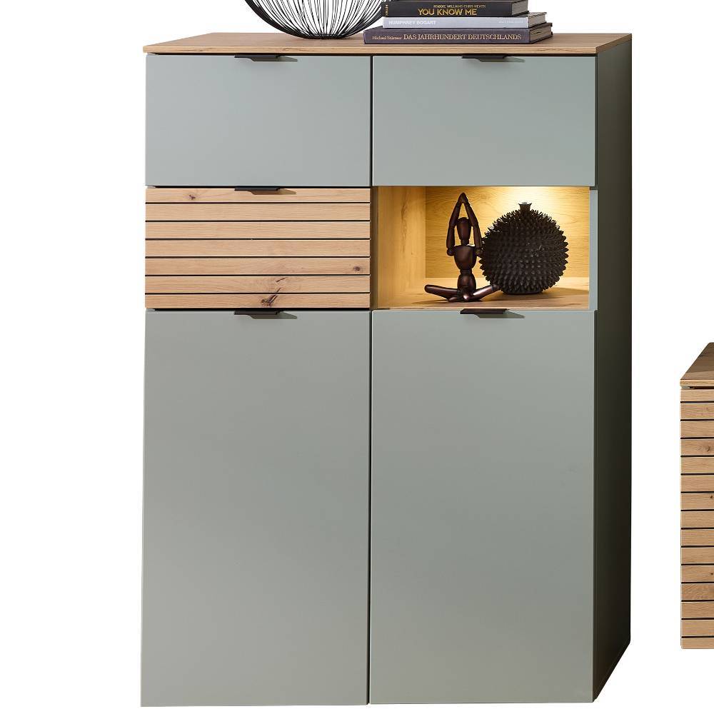 Wohnwand Möbelkombination modern - Halimi (sechsteilig)