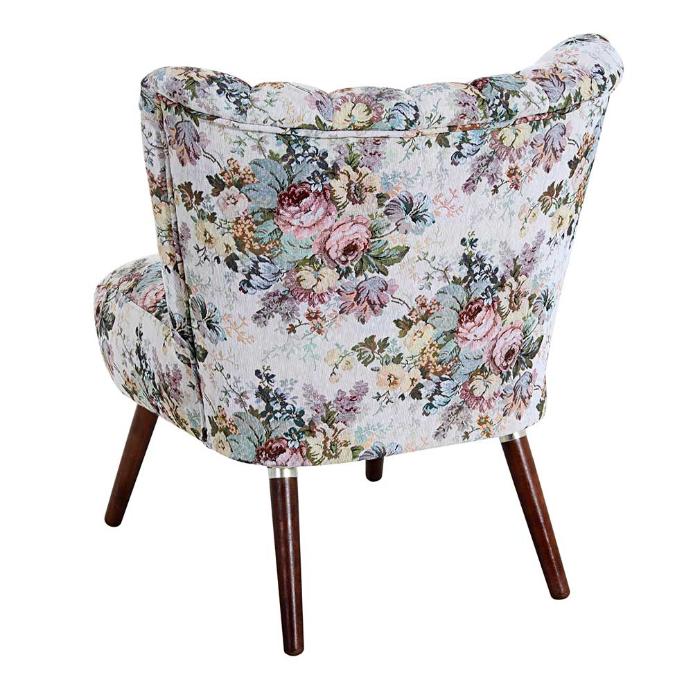 Sessel mit Blumen Webstoff Bezug - Tiano