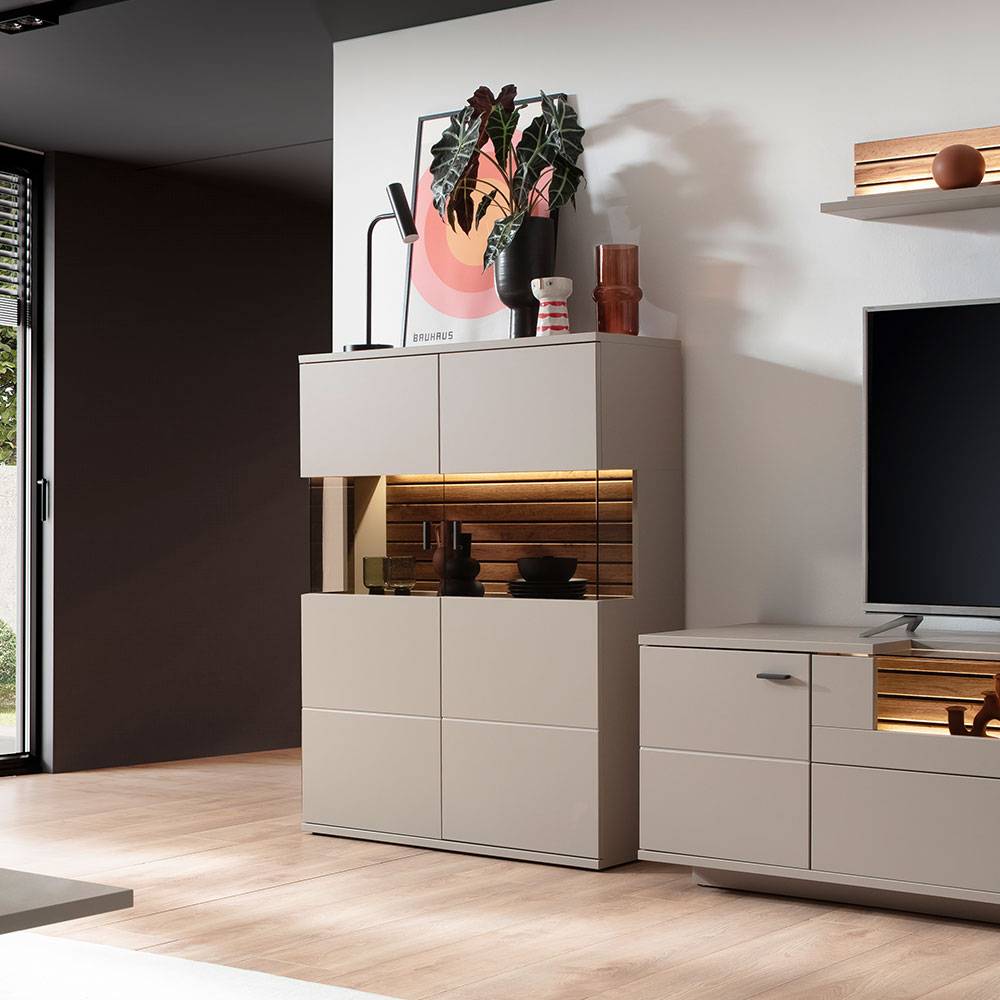 Highboard in Grau - Teorina