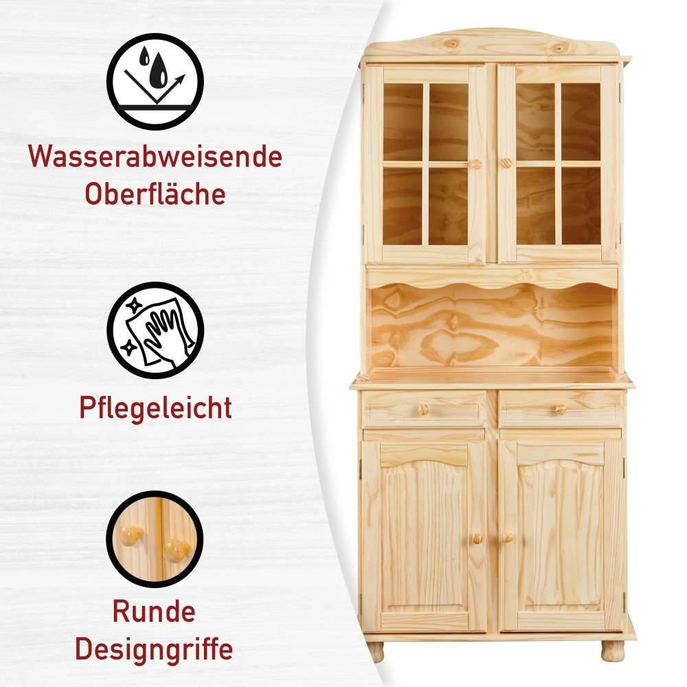 Vitrinenschrank Nabrosia im Landhausstil