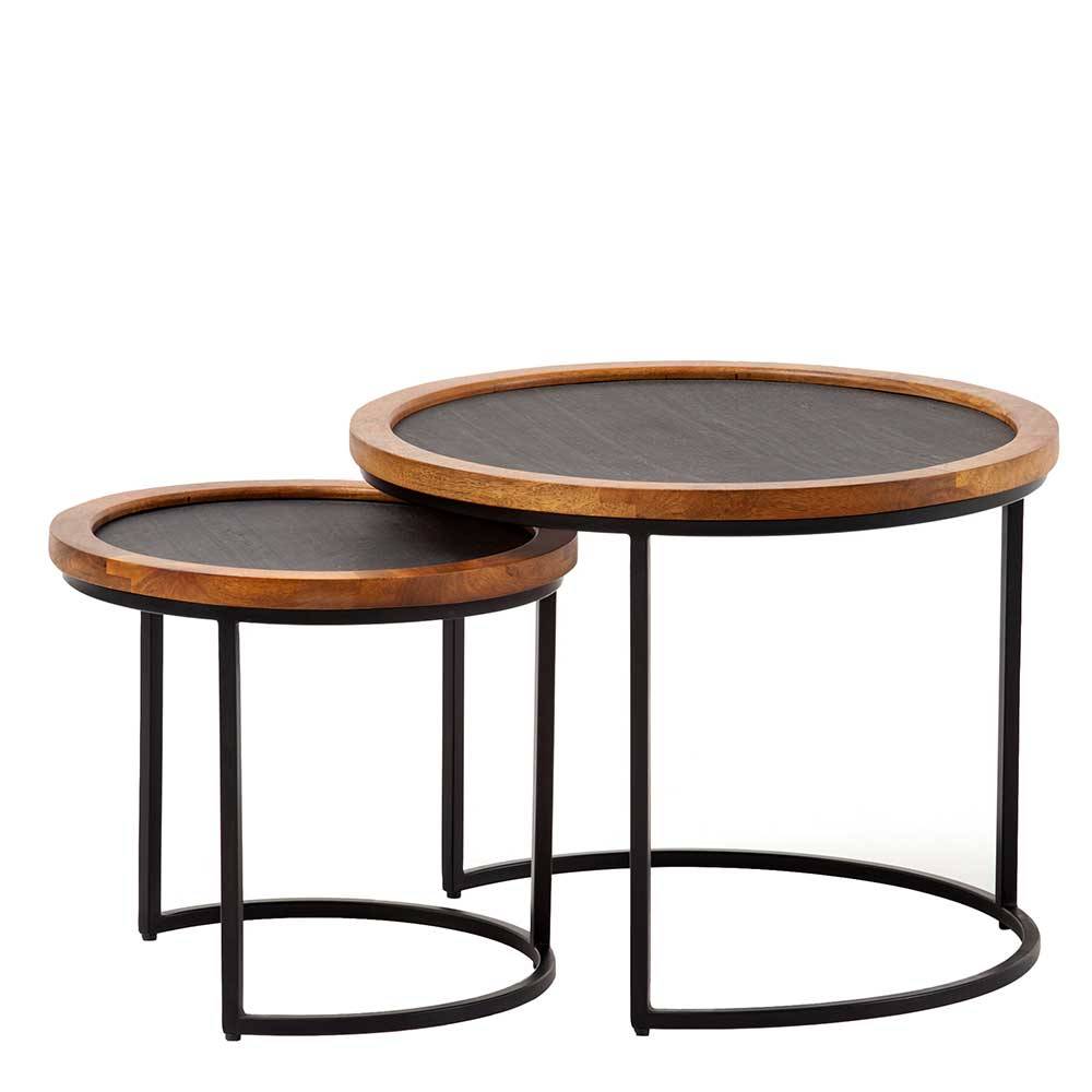 Wohnzimmertisch Duo in Stein Optik - Xanna (zweiteilig)