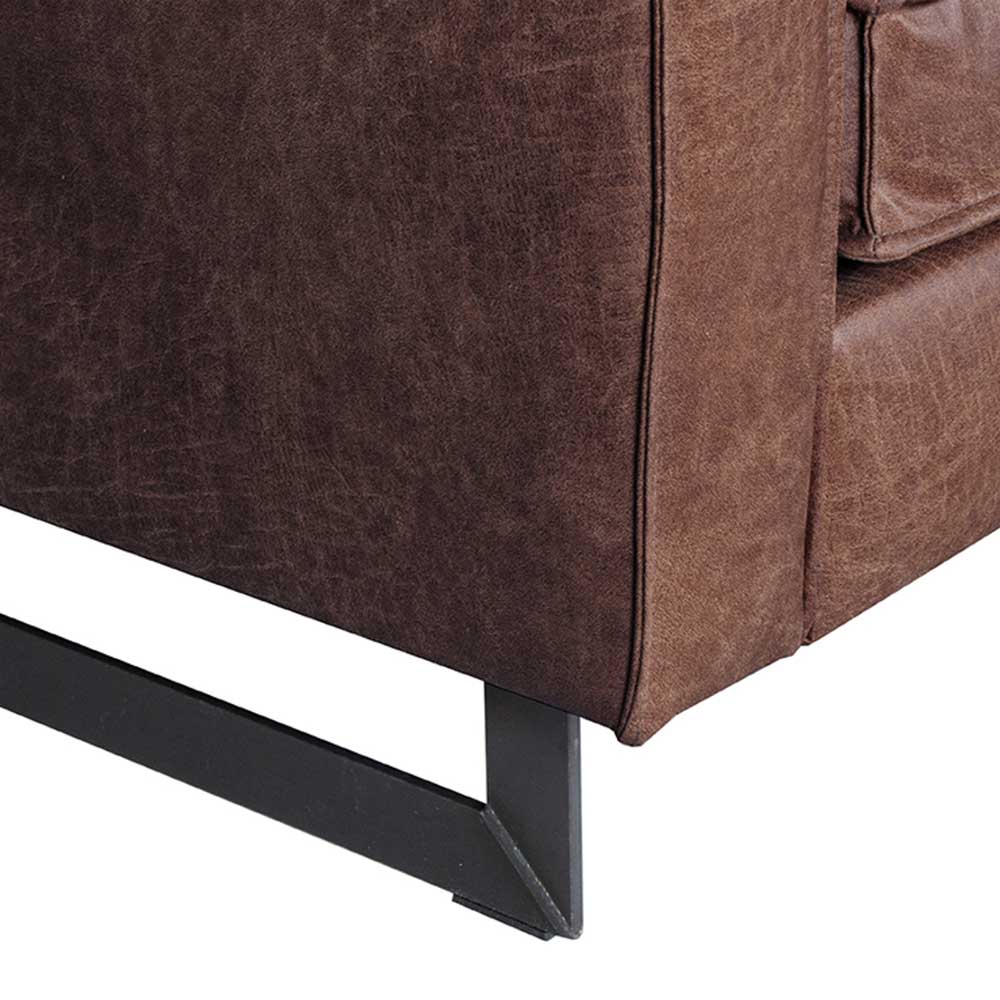 Microfaser 2er Sofa in kantigem Design - Onjamy