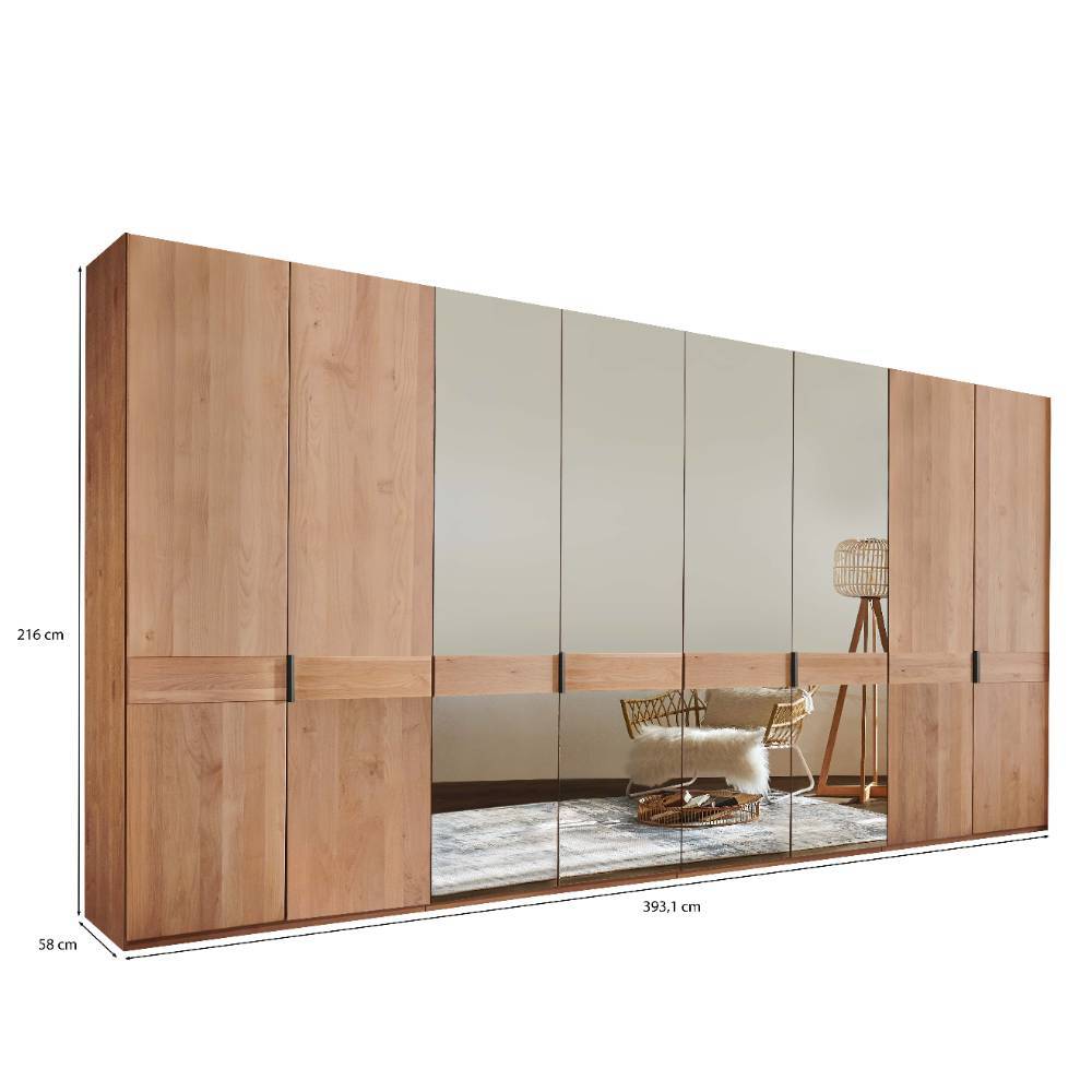 216 cm hoher XXL-Kleiderschrank in Erle - Murray