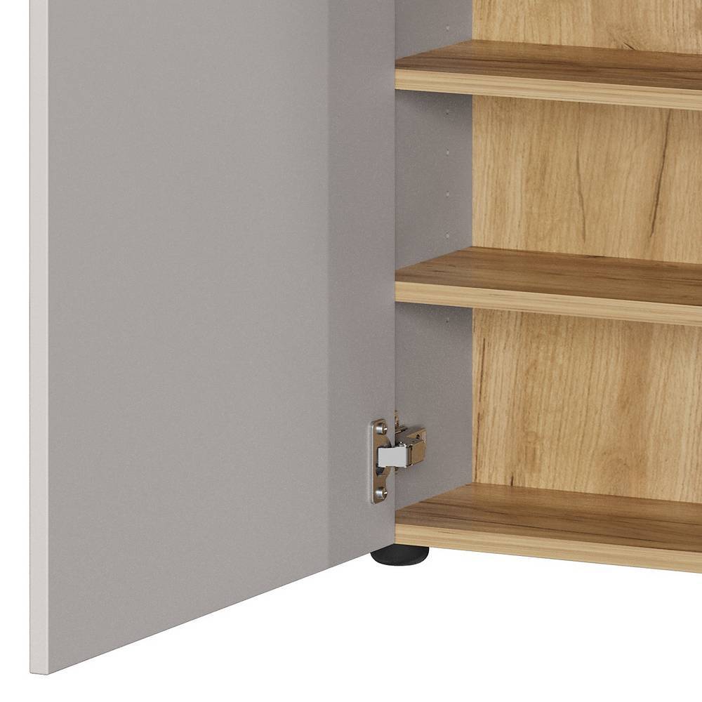 Schlanker Flurschrank in Hellgrau - Adendras