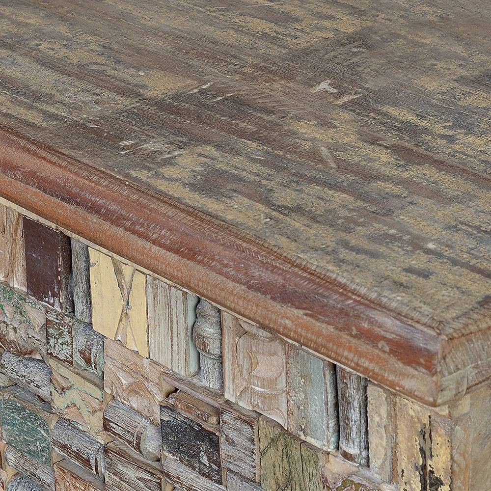 Design Holztruhe mit flachem Deckel - Gregoriana