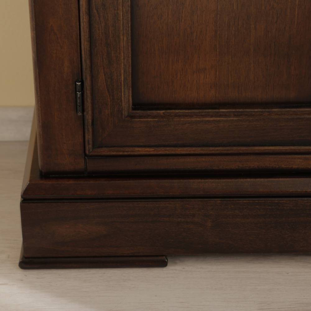 Vitrinenschrank in Walnussbraun Antik - Istefanio