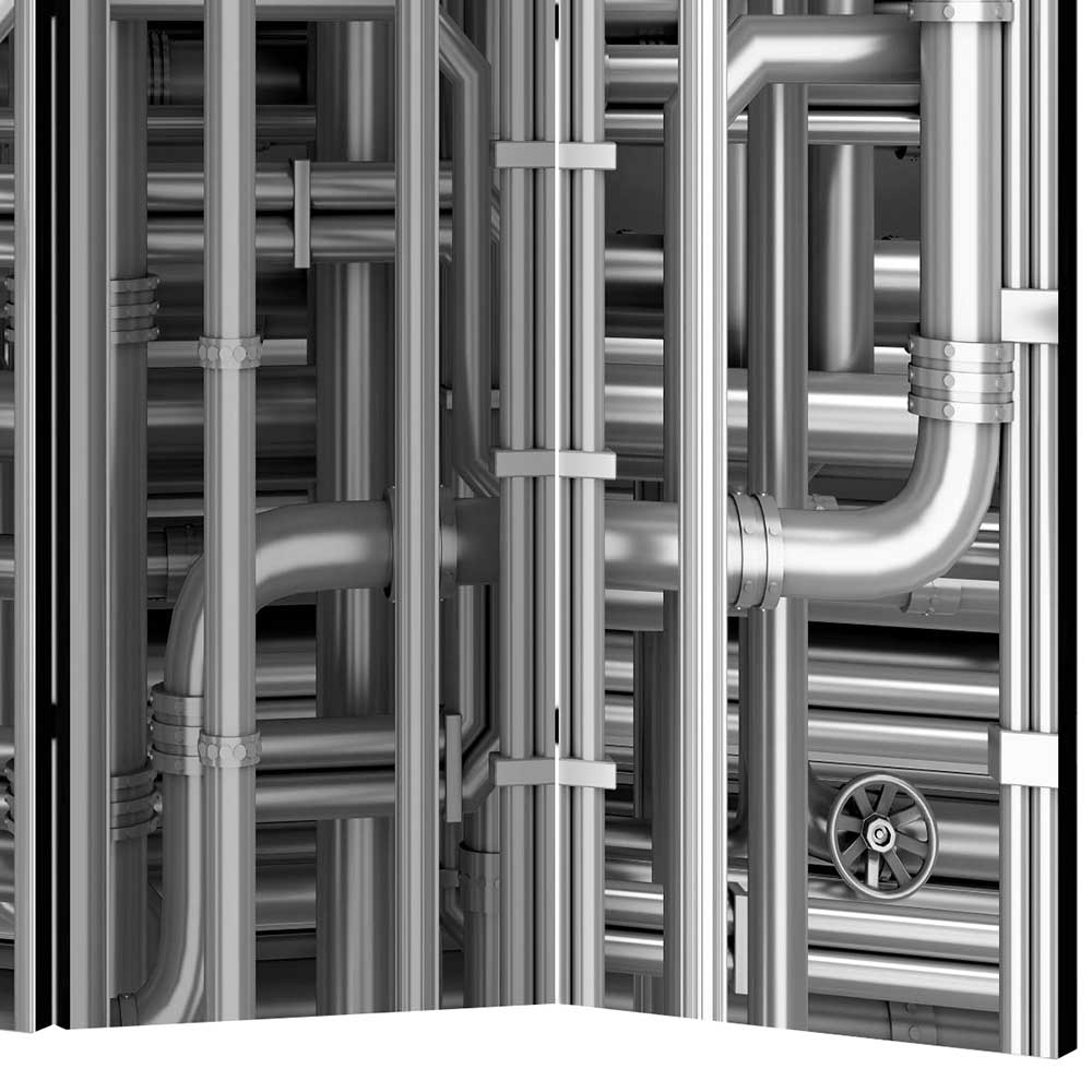 Factory Design Paravent mit Rohrleitungen - Gimma