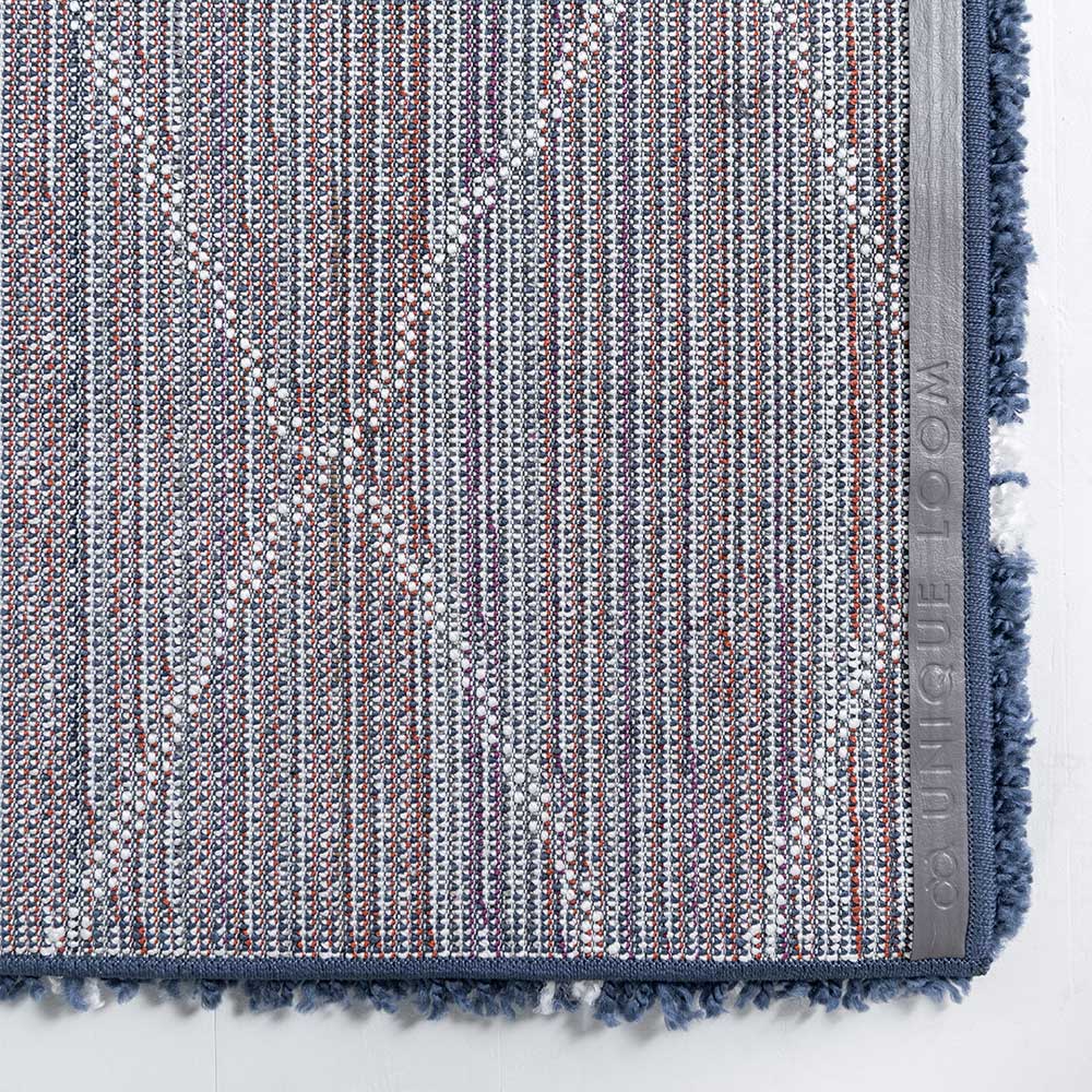 Weicher Läufer Teppich mit Hochflor in Blau - Tanko