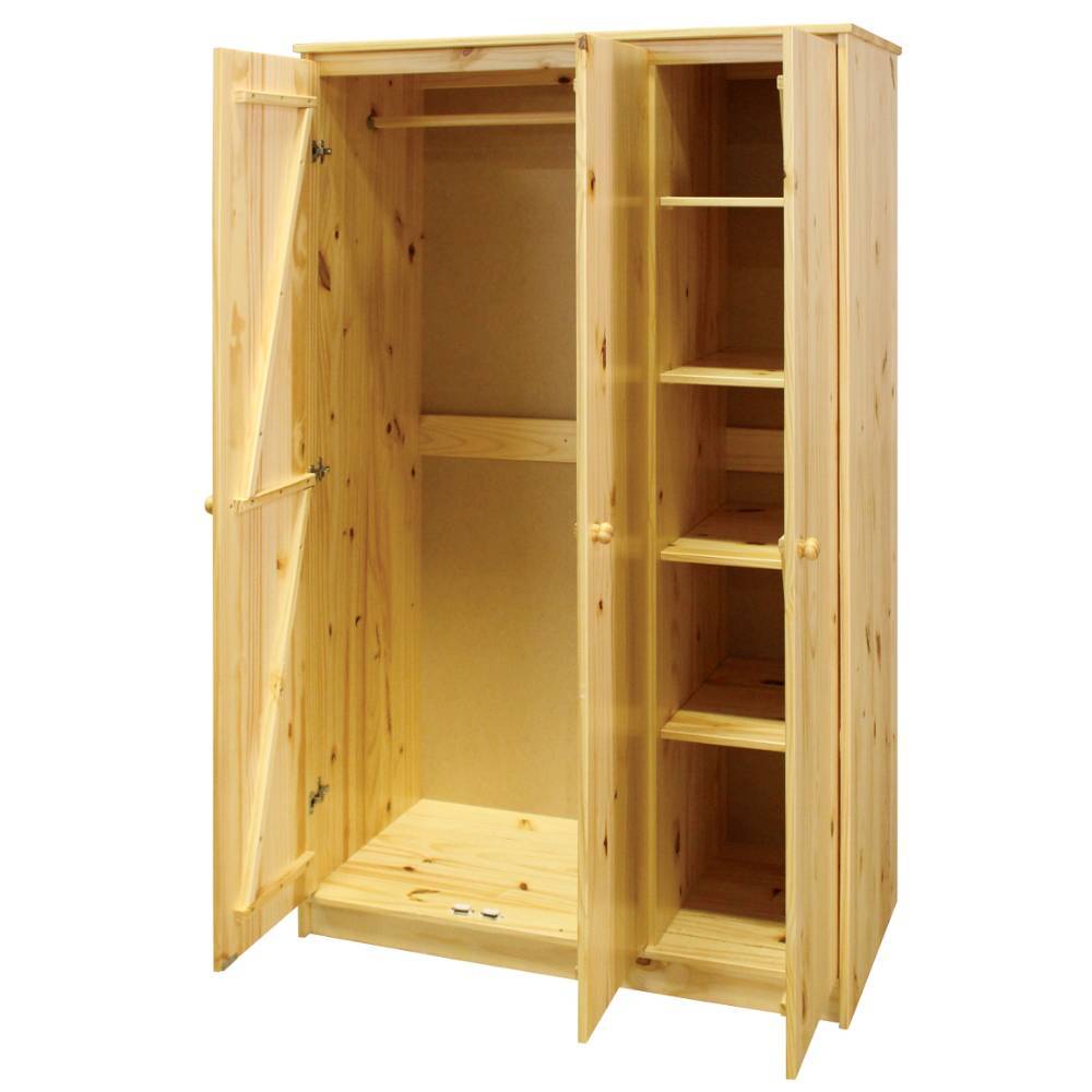 Massivholz Kleiderschrank aus Kiefer - Ekorena
