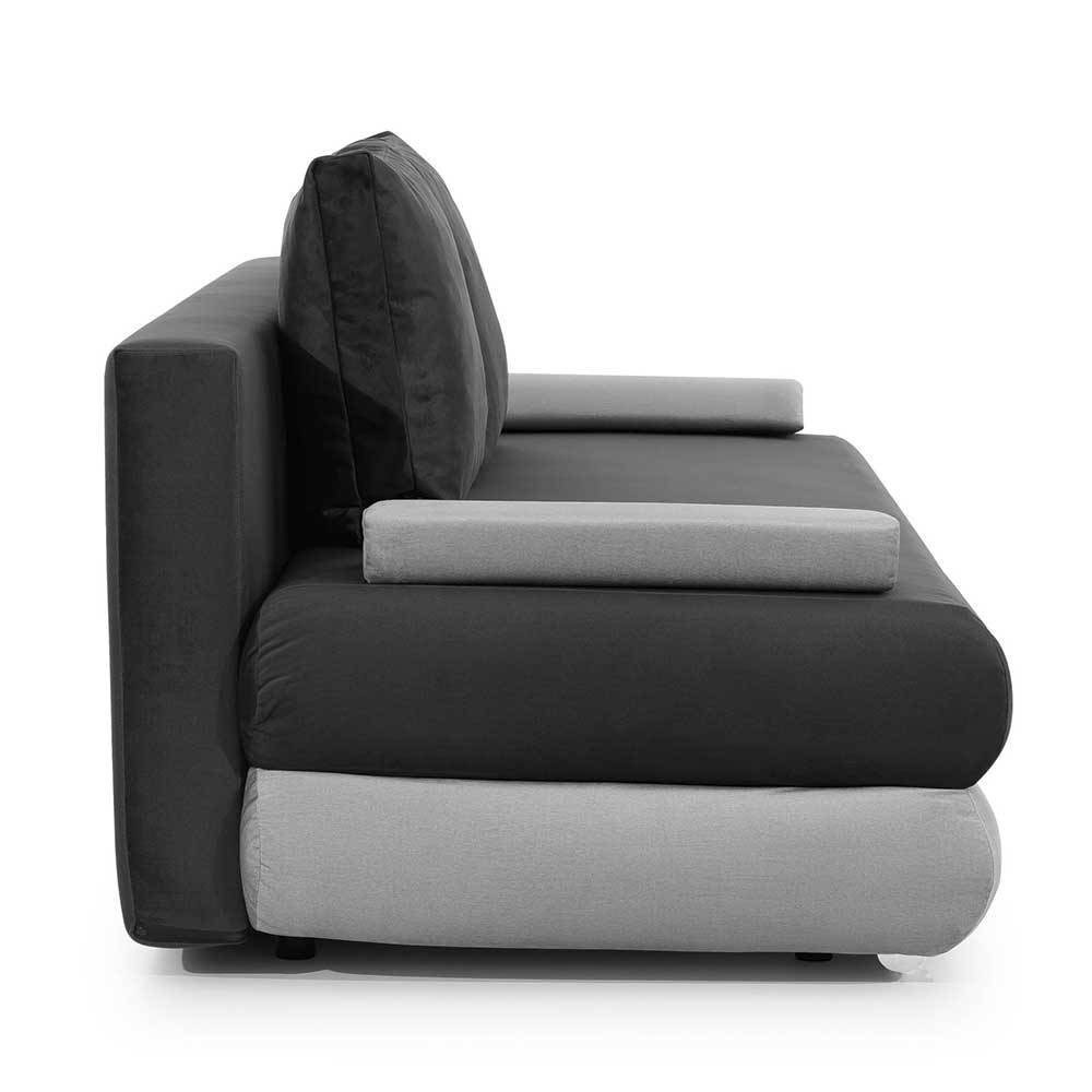 Bettsofa in Currygelb Samtstoff - Bruce