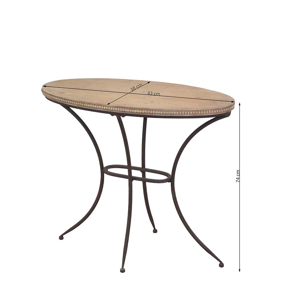83x74x38 Tisch mit ovaler Form - Jacintas