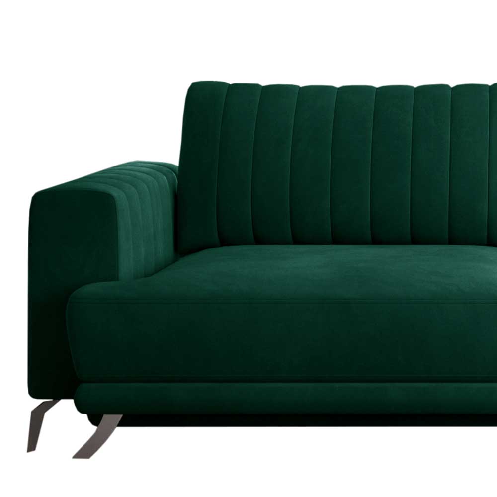 Velours Schlafcouch in Dunkelgrün - Venturian