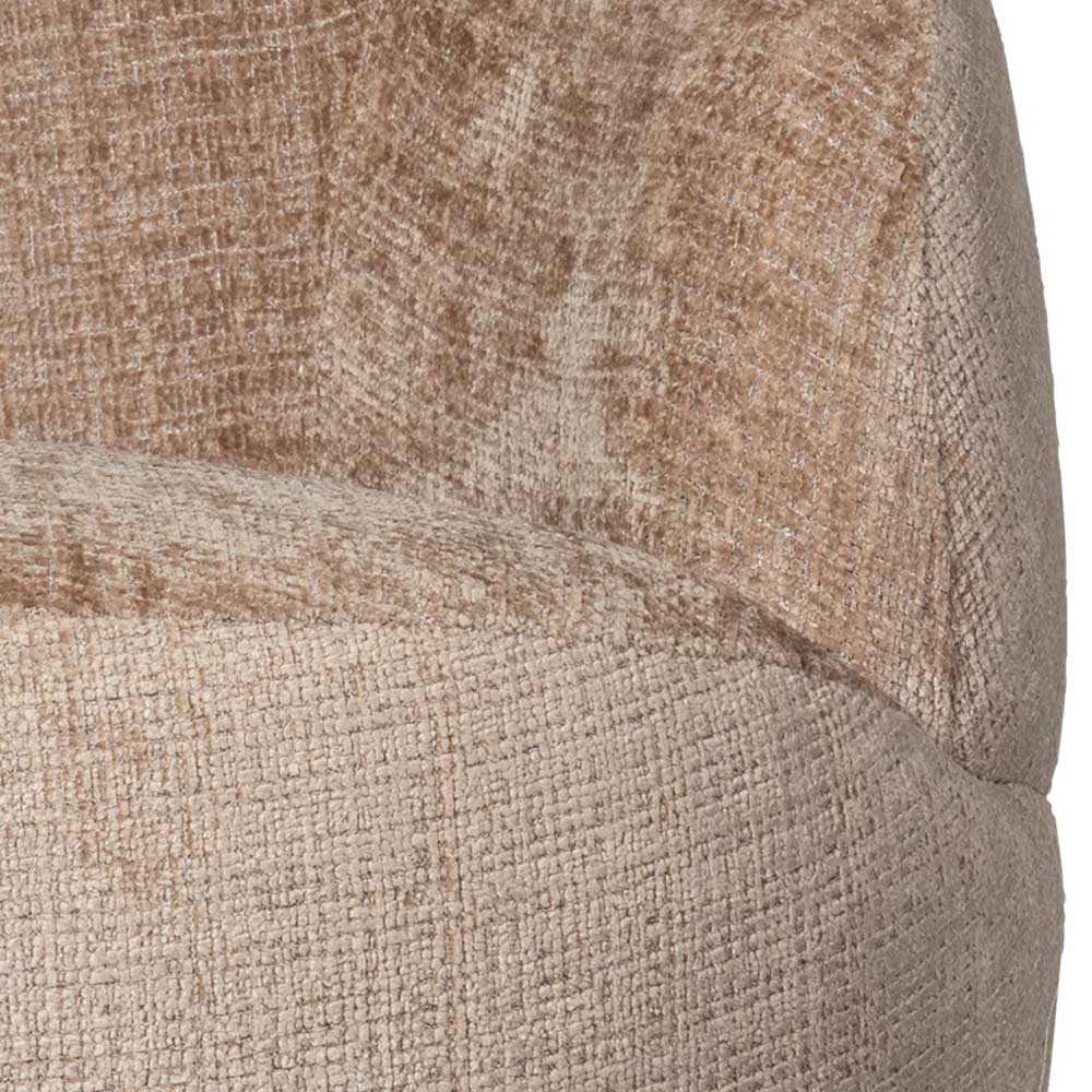 Chenille Drehsessel in Beige - Anvica