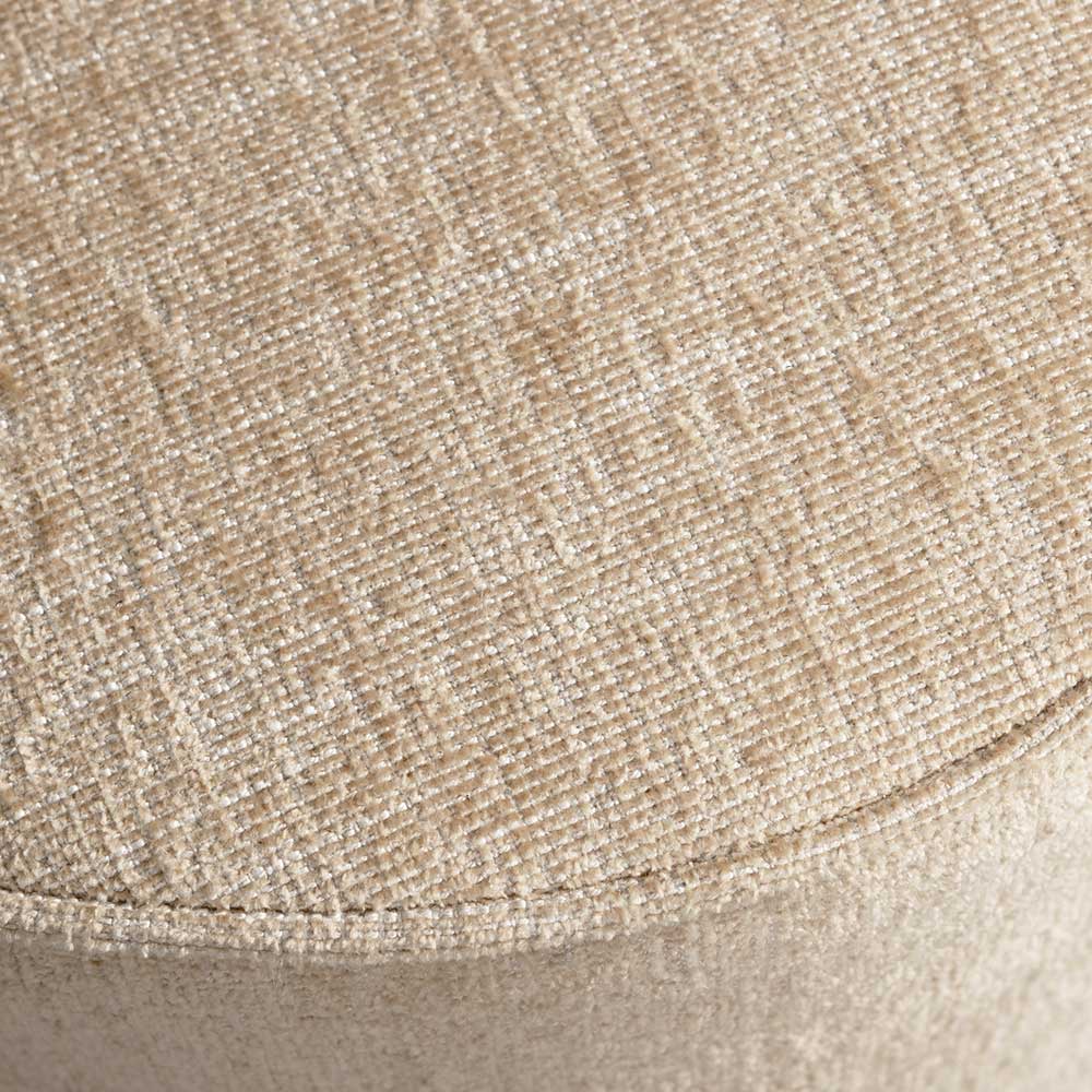 Polsterhocker in Beige Chenille - Felda