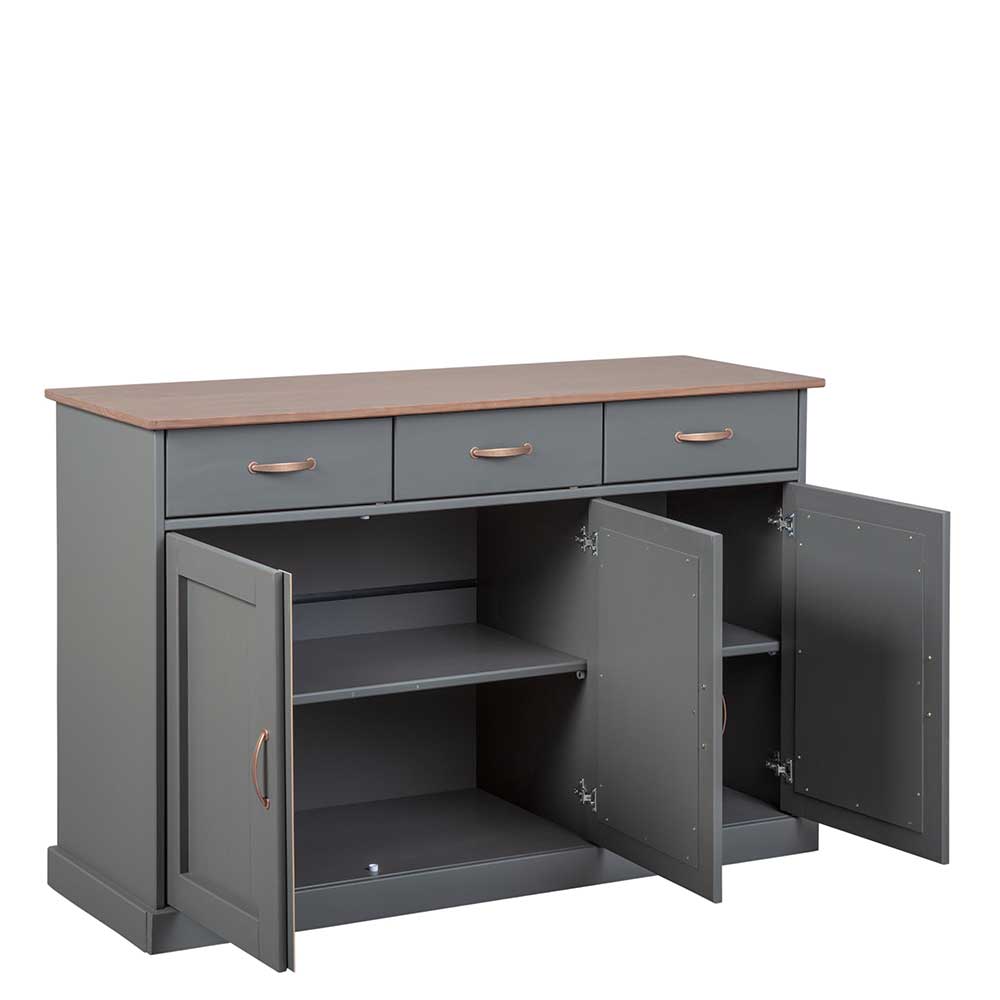 131x86x45 Landhaus Anrichte in Grau & Braun - Nepplan